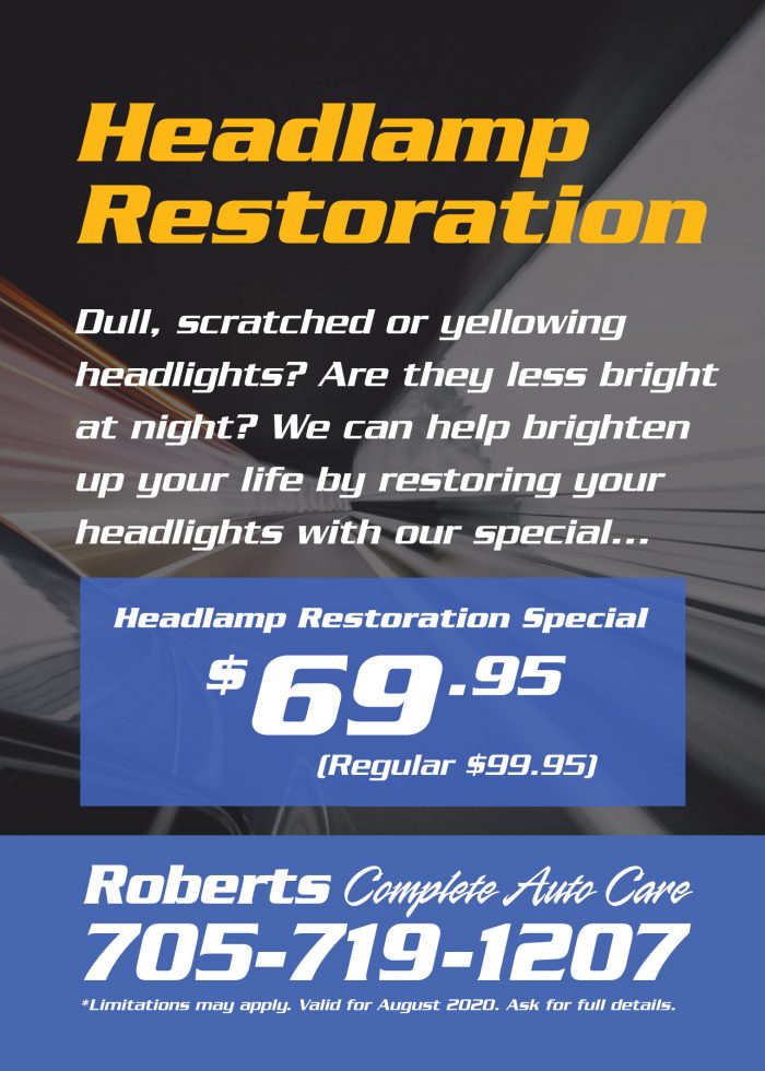 Headlamp Restoration Roberts Complete Auto Care